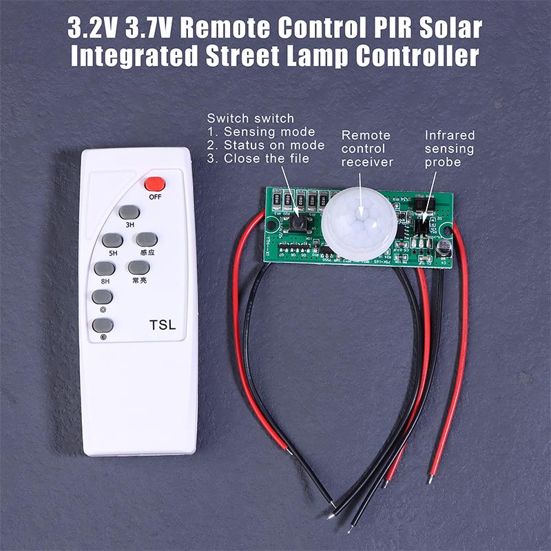 3.2V 3.7V Remote Control Pir Solar Integrated Street Lamp Sensor Circuit Board With Controller