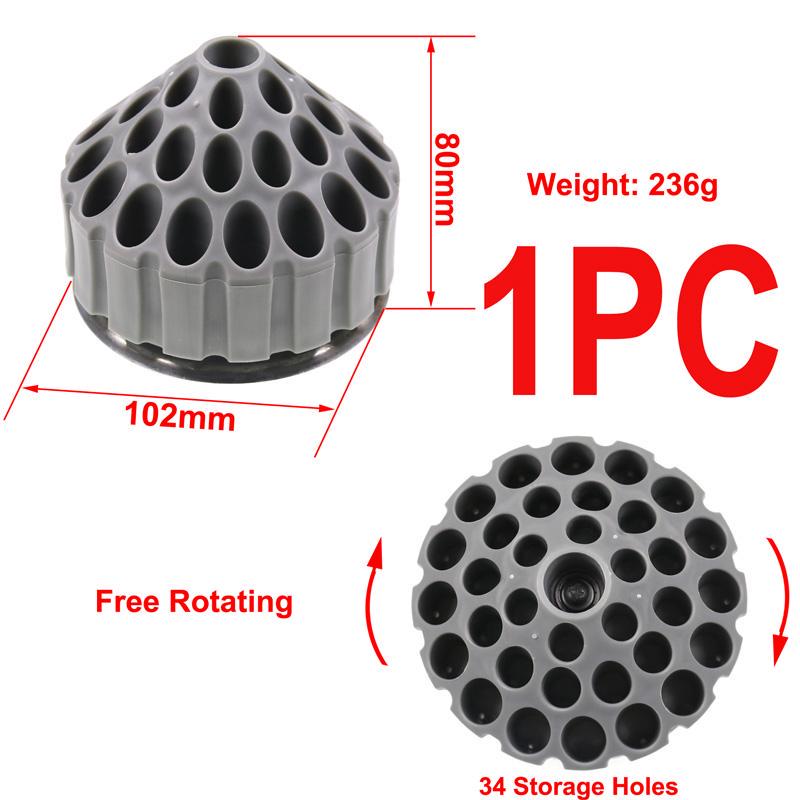 

Wifreo 10,2*8 см вращающиеся инструменты для связывания мушек, органайзер-подставка с 34 отверстиями для хранения, инструменты для хранения игл, вращающиеся коробки для DIY As the picture