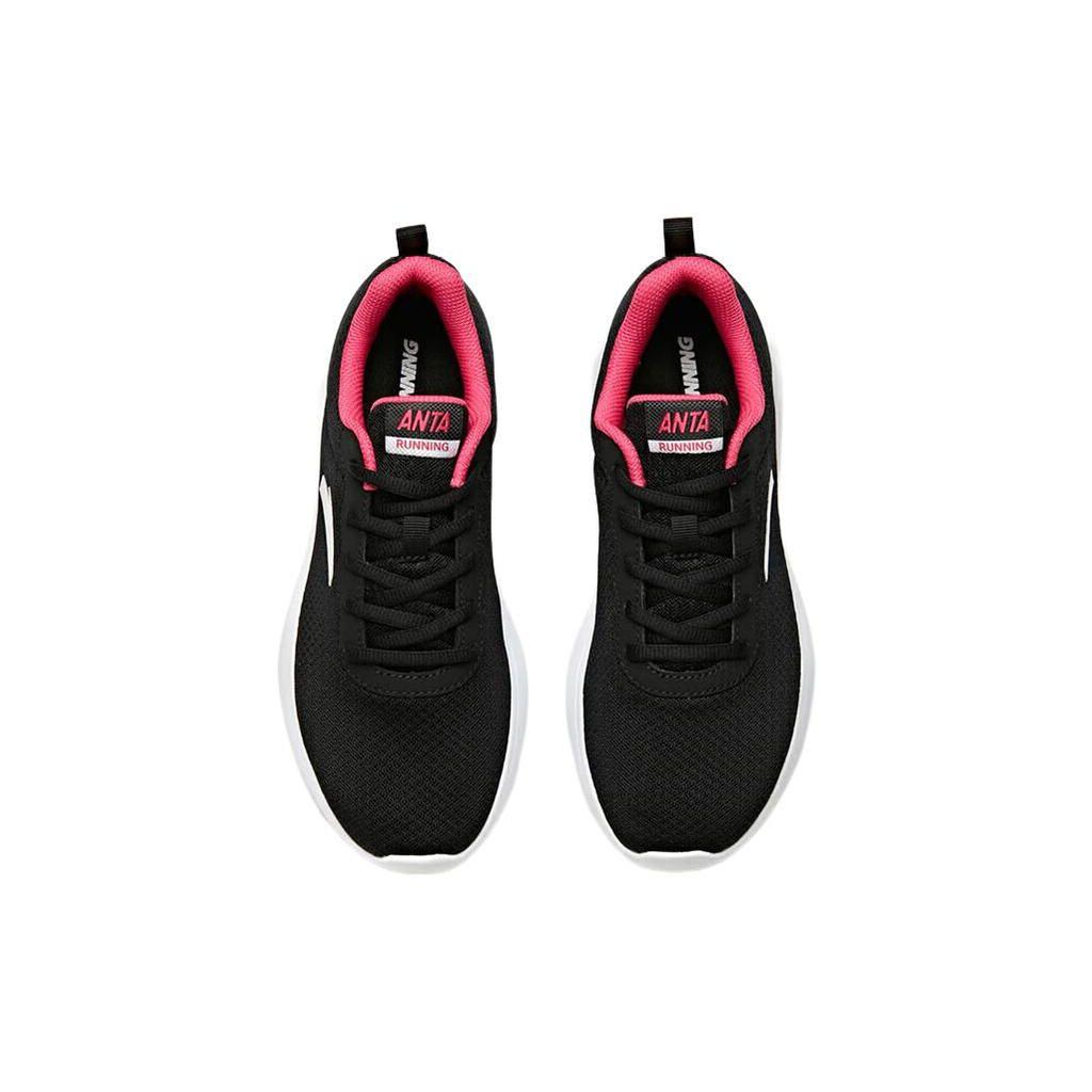 Anta Comfortable Non-Slip Wear-Resistant Low-Top Running Shoes Women Sneakers Black Pink 922325524-6