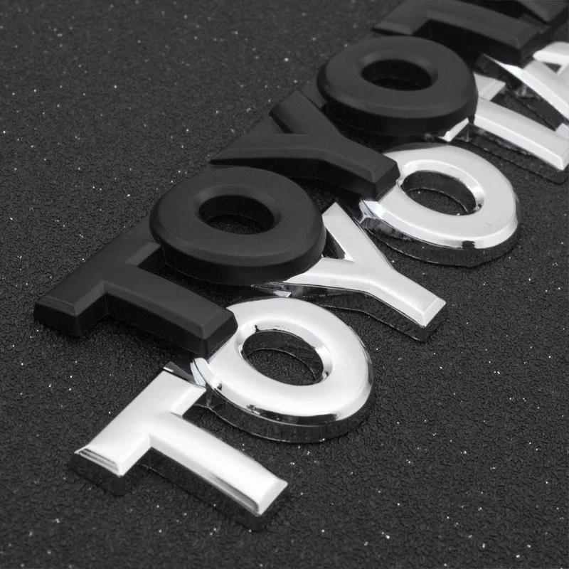 Hot For Toyota 3D ABS Car Trunk Tail Sticker Emblem Badge Decals Decoration for Toyota Chr Rav4 Yaris Prius Avensis Corolla Camr