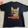 Radiohead Cat Pattern T-shirt, The Bends Band Pattern, Men's Y2K Band Pure Cotton T-shirt, Size S-4XL T-shirt - Men's Summer ...
