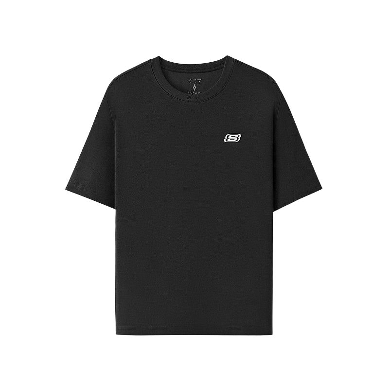 Skechers Knit Round Neck Loose Breathable Short Sleeve T-Shirt Unisex tops L226U045-0018 M