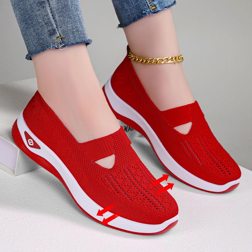 Women's Large-Size Breathable Mesh Shoes with Soft Soles for Comfort
