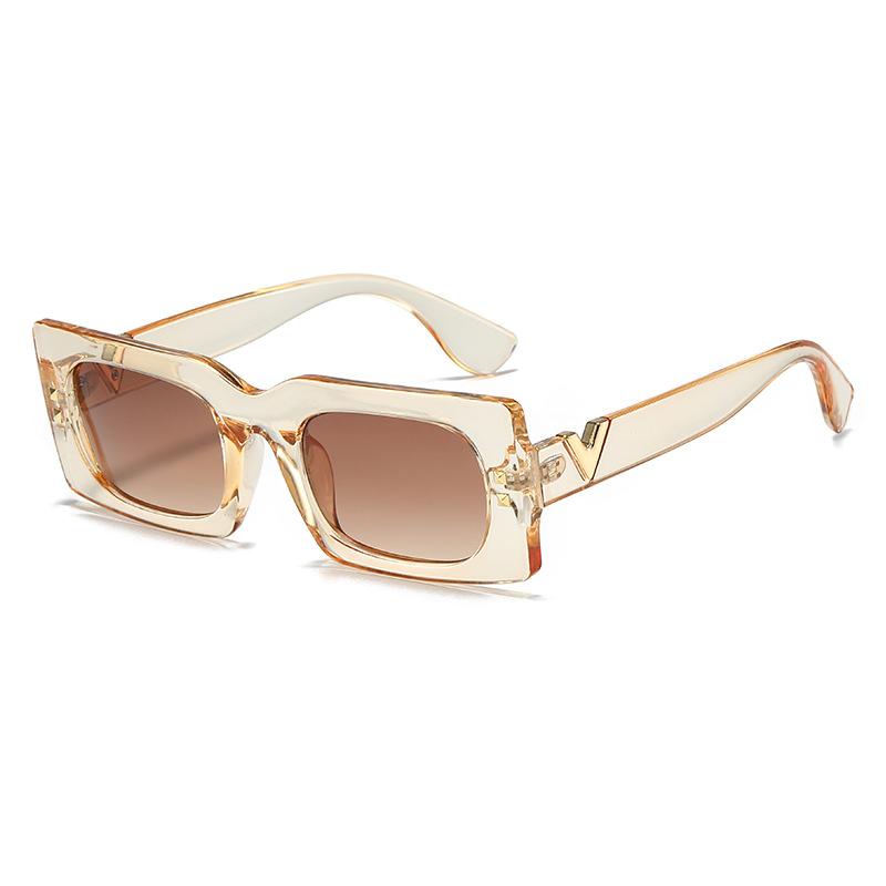 Y2K Square Rivet Sunglasses Women Men Vintage Punk Hip Hop UV400 Luxury Designer Shades