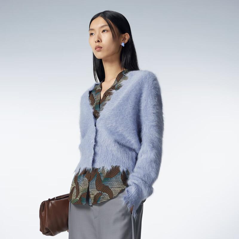 

JNBY Women s V-neck Alpaca Blend Knit Sweater S