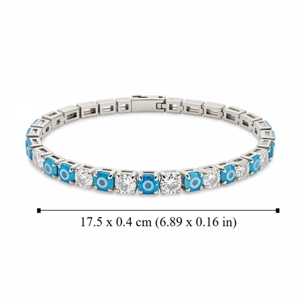 Luxury Vintage Rhinestone Devil's Eye Bangle Banquet Clothes Jewelry Clothes Accessories