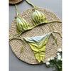 Halter Gradient Scrunch Butt Bikini Women Swimwear Female Swimsuit Two-pieces Bikini Set Padded Bather Bathing Suit Swim K6826
