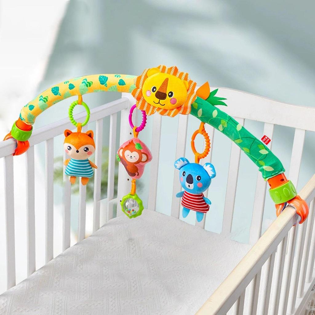 Baby Stroller Arch Toy for Babies Infants Soft Early Development Mobile Bunny