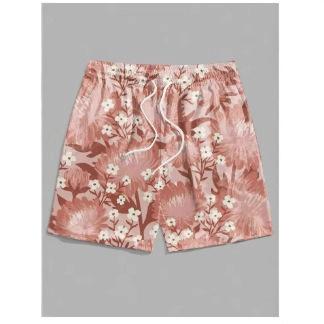 Men's Shorts 3D Hawaiian Plant Bath Swimsuit, Quick Dry Beach Hawaiian Men's Fashion Shorts
