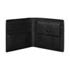 Calvin Klein Hot stamping embossed half-fold design grained cowhide wallet men's black