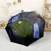 Brazilian Footballer Victory. Automatic Umbrella Retractable Design with 8-Rib Durability Foldable Design for Women/Men Outdoor Accessory