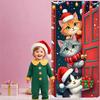 Christmas Banner Brick Wall Festive Banner Holiday Display Cute Kitten Backdrop For Christmas Eve Family Event Winter