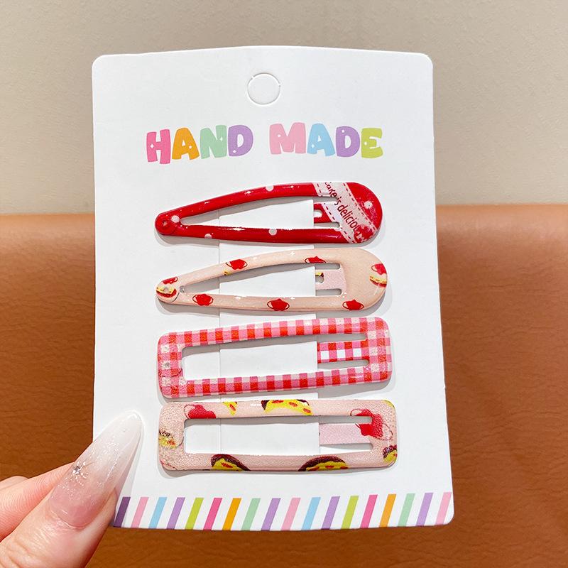 Cute Children's Colorful Polka Dot Checkered Hair Clips, Side Bangs Clips, Sweet Wispy Hair Clips, Bobby Pins.