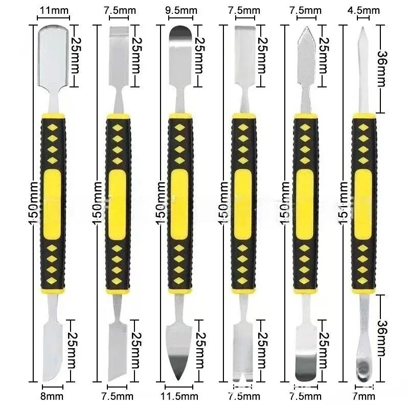 6-in-1 Disassembly Battery Screen Frame Flat Pry Bar Injection Molding  Repair Tool for Hardened Claw Nail Double Headed Pry Bar