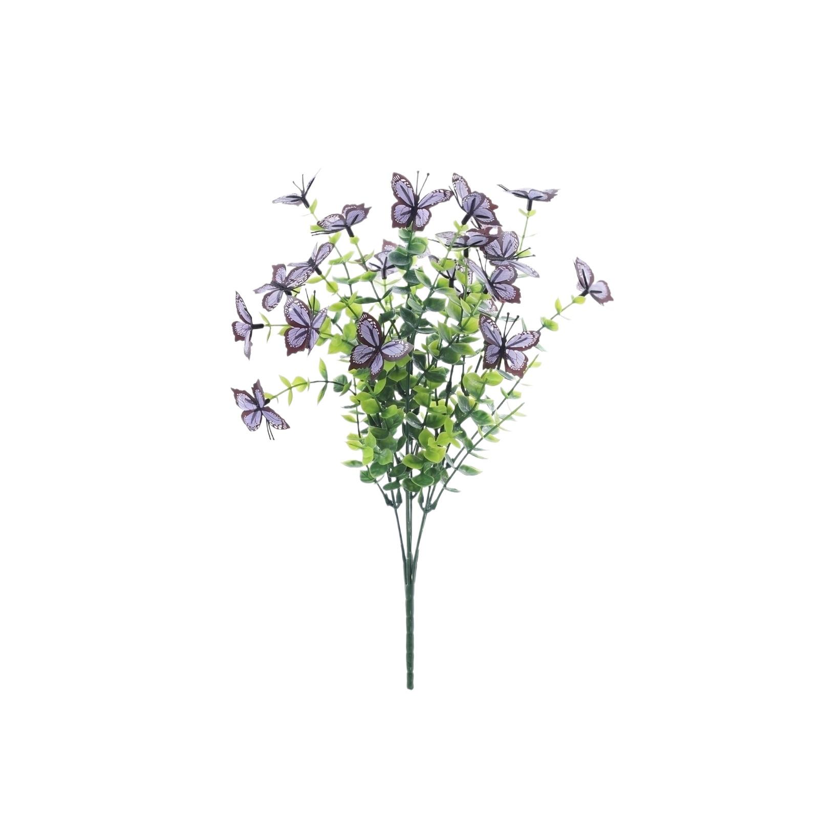 

Artificial Butterfly Bouquet Decorative Arrangement for Home Tabletop Greenery Floral Display Realistic Butterfly and Leaf Design Indoor Outdoor Use One Size