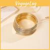 2024 Winter Retro Multilayer Bangle With Electroplated Finish For Womens Accessories