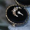 Trendy Zirconia Crescent Moon Star Ring for Women - Elegant Design, Open Index Finger Style