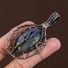 Russian Charoite Handmade Copper Wire Wrap Jewelry Pendant 3.15" A8A62