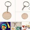 150Pcs/ Box Round Wooden Discs with Keychain Wood Tags with Hole Reminder Record Calendar Wood Chips DIY Crafts