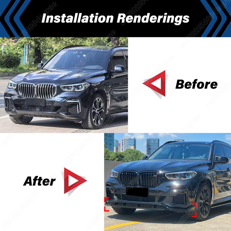 For BMW X5 G05 2019 2020 2021 2022 2023 30i 40i 35i 30d M50 M Sport Max Style Front Bumper Splitter Lip Car BodyKit Accessories