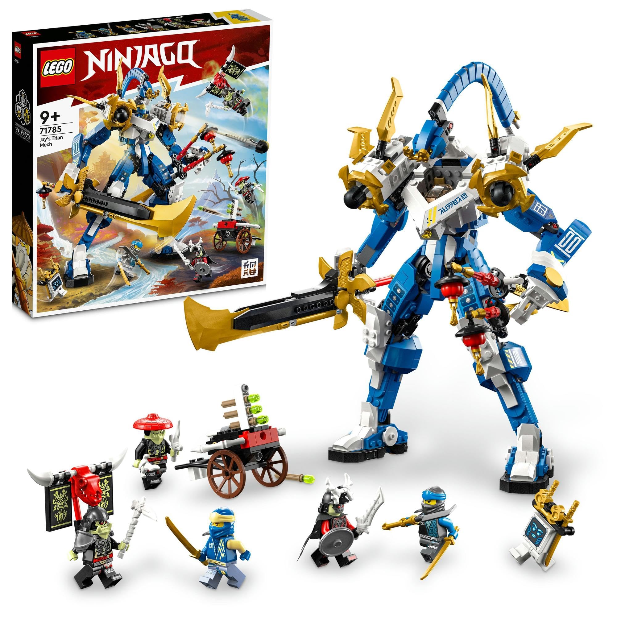 

Игрушка LEGO Ninjago Титановый Мех Джея - Идеальный Подарок на День Рождения, Рождество, для Мальчиков, Девочек и Детей от 9, 10, 11 лет (Начальная школа) - Робот-Летучая мышь