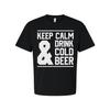 Bleib ruhig trink kaltes Bier Grafik-T-Shirt Für Unisex Freizeitkleidung Ganztägiger Komfort Und