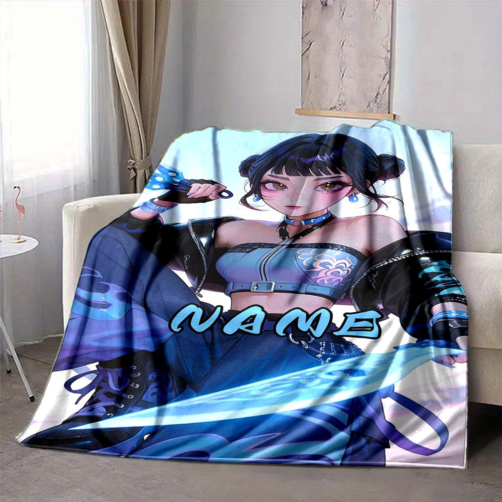 Custom 1pc Fantasy Night Party Blanket, Soft And Comfortable Blanket, Casual Warm, Camping Travel Blanket, Birthday Gift Q912139