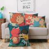 Cute Cartoon Ponyo Pillow Covers Cartoon Sofa Decorative Home Double-Sided Printing Short Plush Cute Cushion Cover