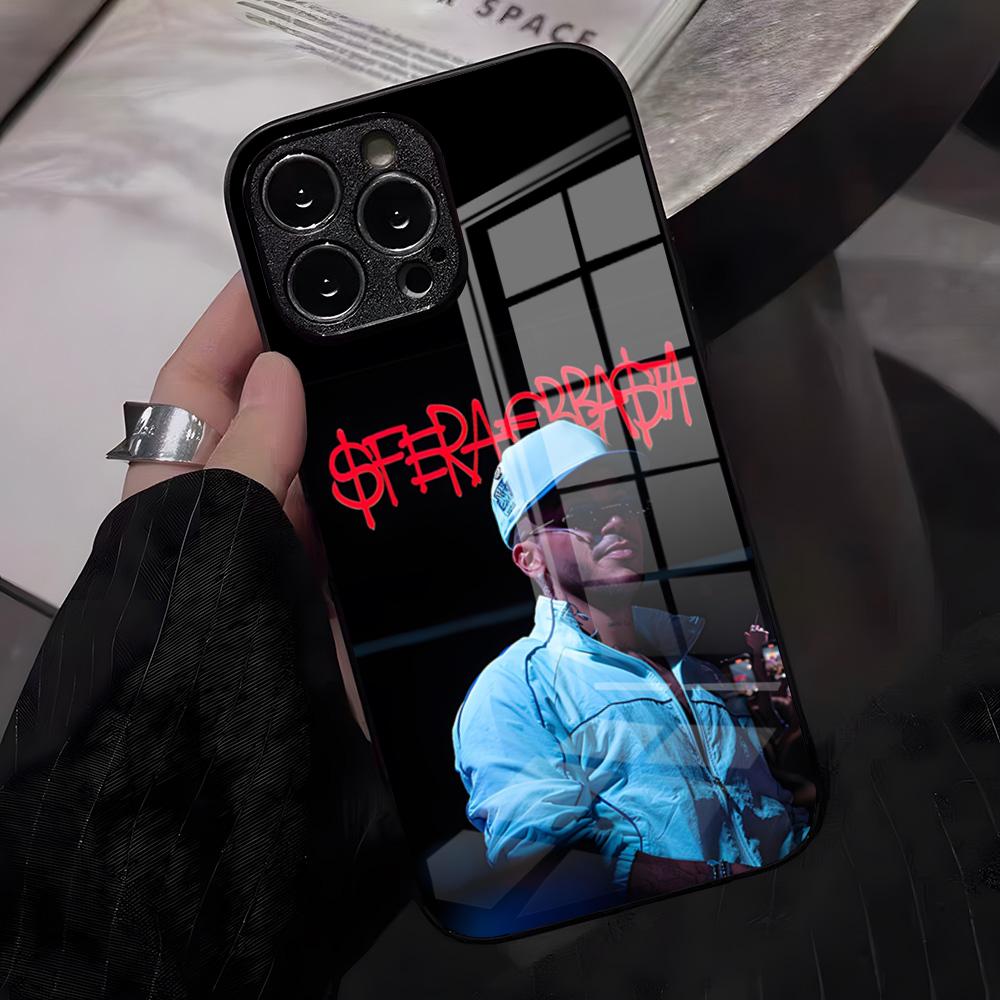 

Sfera Ebbasta Singer Phone Case For IPhone 17 Pro Max 16 15 14 Pro Max 13 11 X Xs Xr 8 7Plus Glass Cover iPhone 13 Pro Max