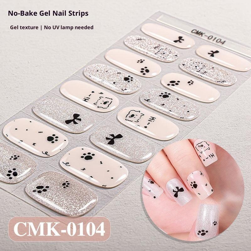 

Наклейки для ногтей «кошачий глаз» без запекания или УФ-защиты, трансграничные цветочные, клетчатые, в горошек гелевые наклейки для ногтей CMK-0104