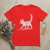 Unisex Minimalistic Art Minimalist Cat T Shirt Hand Drawn Kitten Pure Cotton Merch Funny Short Sleeve O Neck Tees Printing TShirts