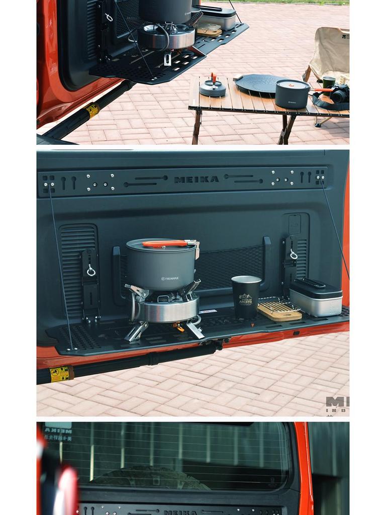 Fits Tank 300: Tailgate Storage Rack & Folding Table Extension for Trunk Off-Road Use