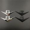 1Pc 3D Metal Chrome Black V6 V8 Letters Rear Trunk Fender Badge Emblem Sticker Decals Car Accessories