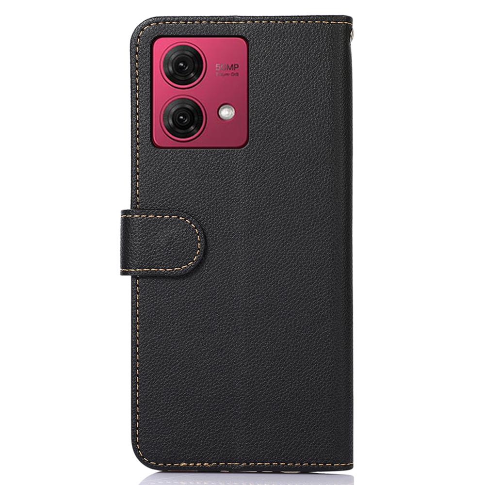 KHAZNEH For Motorola Moto G84 5G Case Anti-Scratch RFID Blocking Wallet Leather Phone Cover
