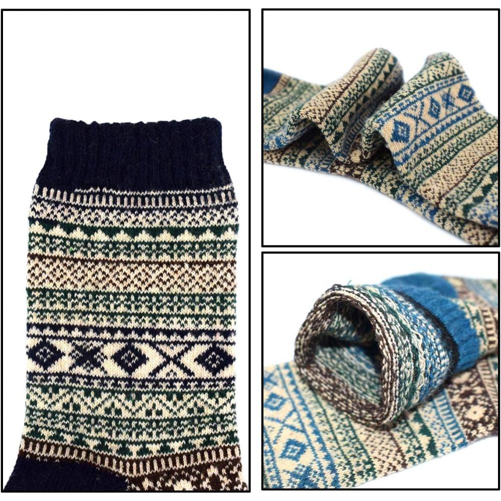 5 párů luxusně měkkých zateplených ponožek zateplených pro teplo za každého počasí Odolné Stylové pro příležitostné outdoorové aktivity a sport Podzim Zimní ponožky