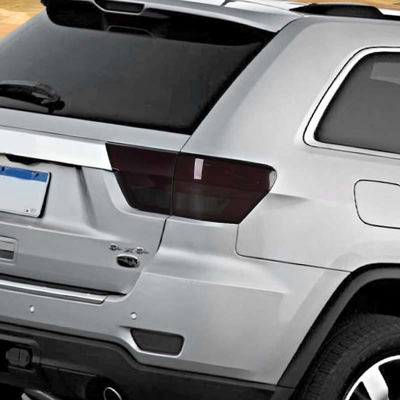 Car Tail Light Cover Taillight Decorative Stickers  For Jeep Grand Cherokee 2011-2013 Car Exterior Accessories, ABS Plastic