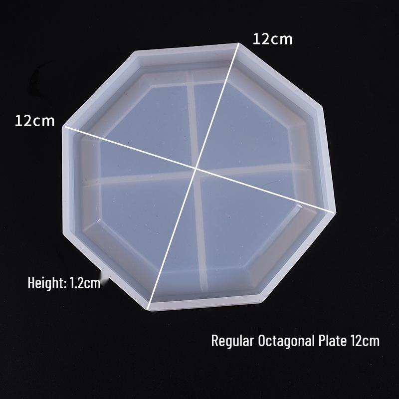 Poppy Crystal Resin Mold: Round & Hexagonal Coaster Silicone Molds for DIY Tabletop Decorations