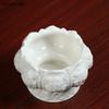 1PCS White Porcelain Incense Burner Ornament for Home Indoor Eight Auspicious Offerings and Buddhist Supplies Candlestick holder