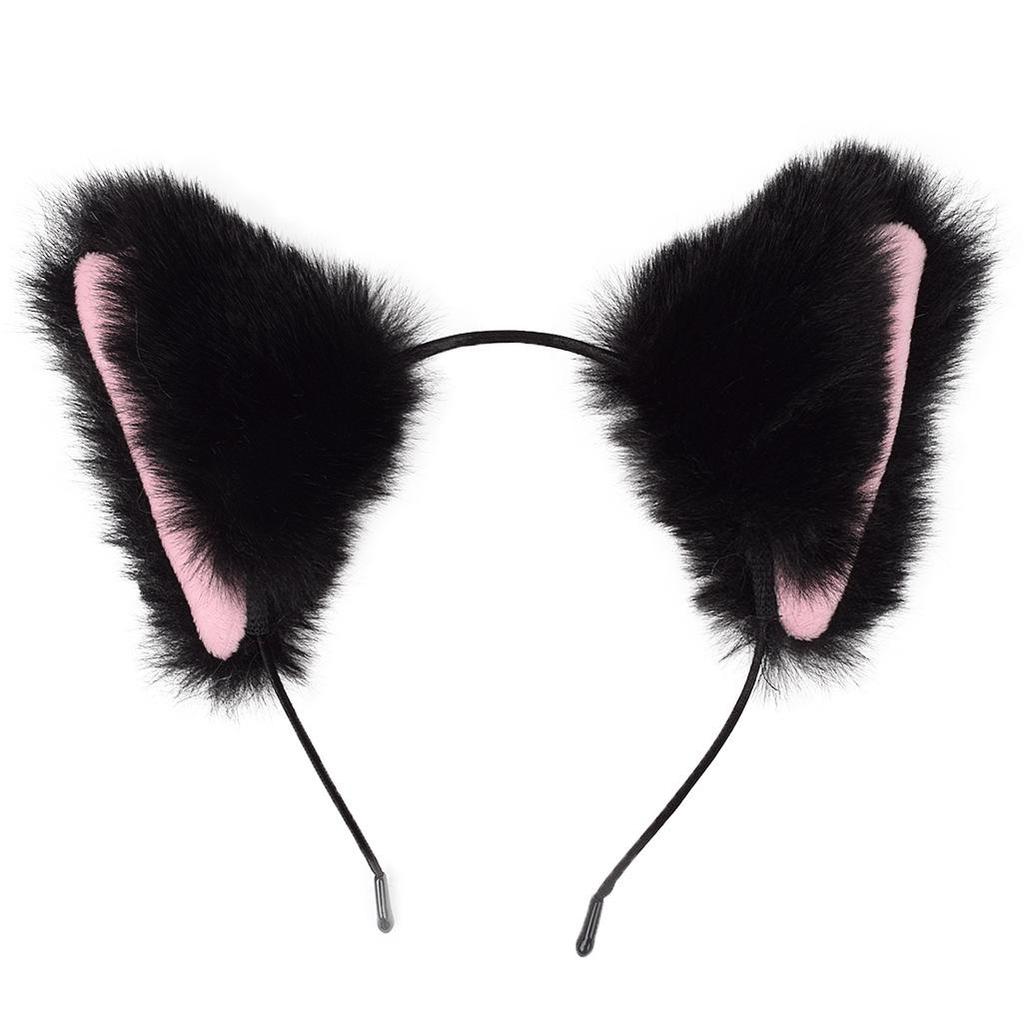 Plush Cat Ears Headband for Cosplay and Anime Costumes