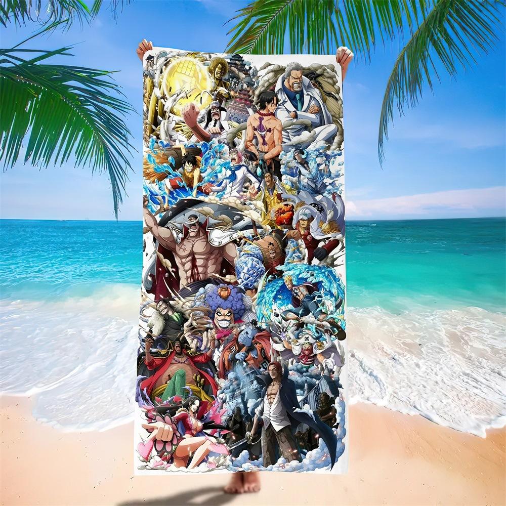 New Anime Character Printed Microfiber Beach Towel Quick Dry Water Absorbent Bath Towel