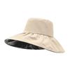 New fisherman's visor, versatile outdoor sun hat, large brim, small face, sun protection, women's hat
