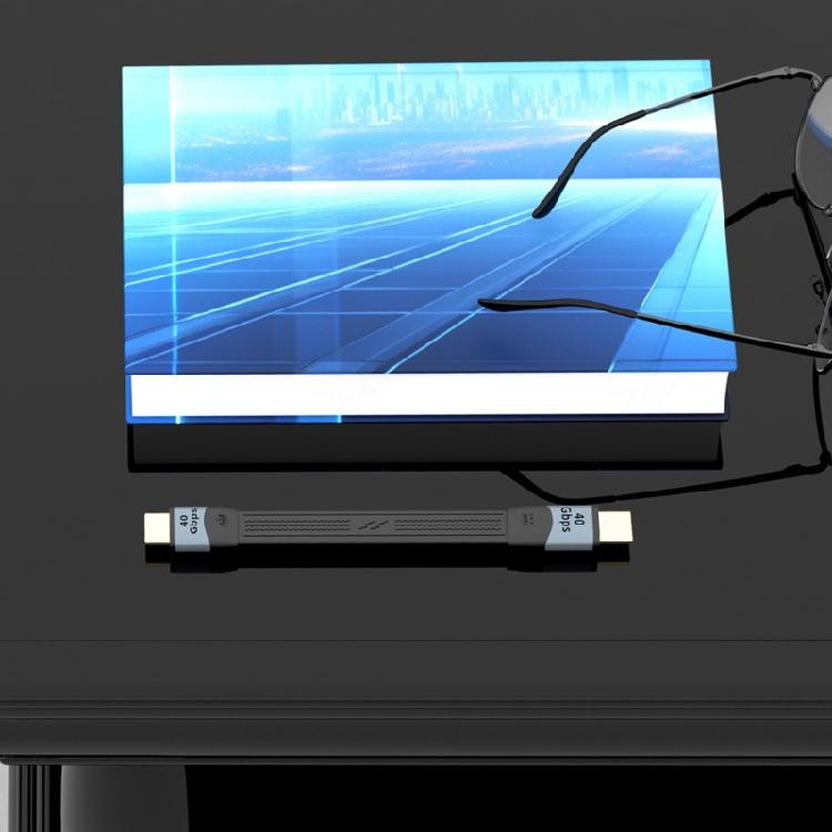 USB4.0 USB C to USB C Quick Charging Cable 40Gbps, 100W, FPC  Soft Wire 8K Video  for Laptops and Smartphones 14cm