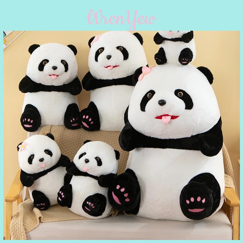 Adorable Panda Stuffed Animal Short Plush High-quality Pp Cotton Filling 35cm Height