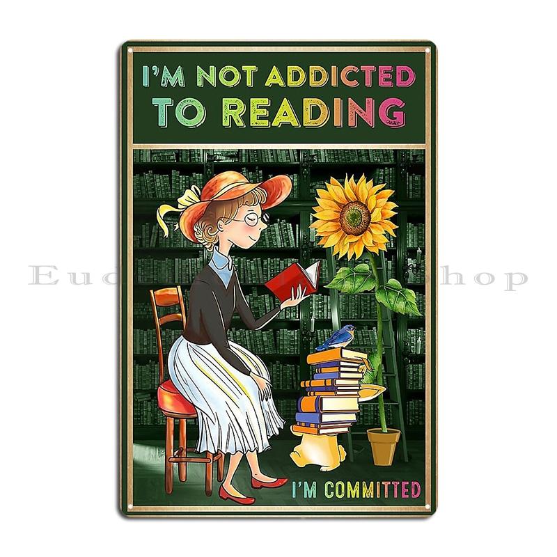 Just A Girl Who Loves Cats And Books IN MY DREAM WORLD Metal Sign Living Room Poster Bar Garage Print Tin Sign Poster