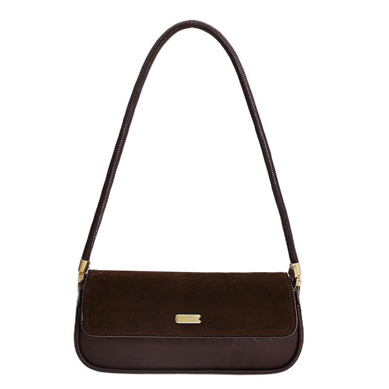 2025 Autumn & Winter New PU Square Shoulder Bags Color Matching Fashion Versatile Retro Sense of Luxury Armpit Bags for Women
