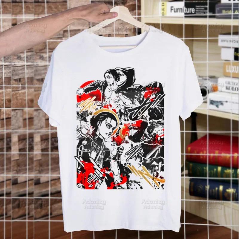 Shingeki no Kyojin Funny T Shirt Men Casual Short Sleeve Attack On Titan Tshirt Homme Manga Japanese Anime Allen T-shirt Tees