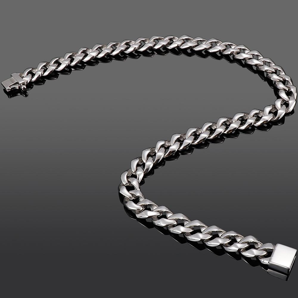 Massive Solid 316L Stainless Steel Necklace for Men High Polished 14/16MM Wide 55/60CM Long Cuban Link Chain Men's Necklaces Man