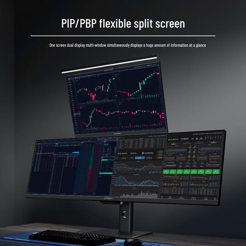 Стойка с кронштейном для двух мониторов Leevoo