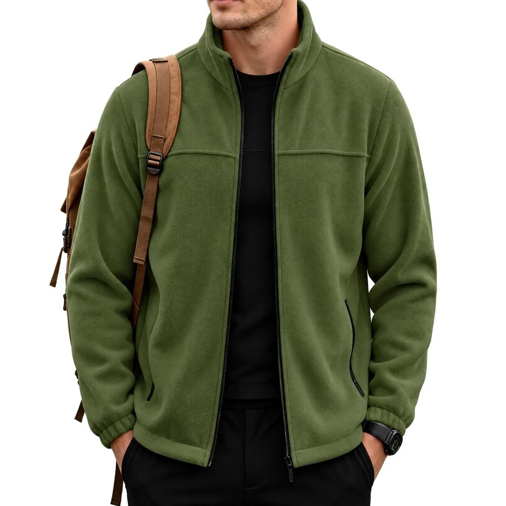 Veste Homme à Col Montant pour l'Automne Hiver Activités Extérieures, Vêtement d'Extérieur Décontracté