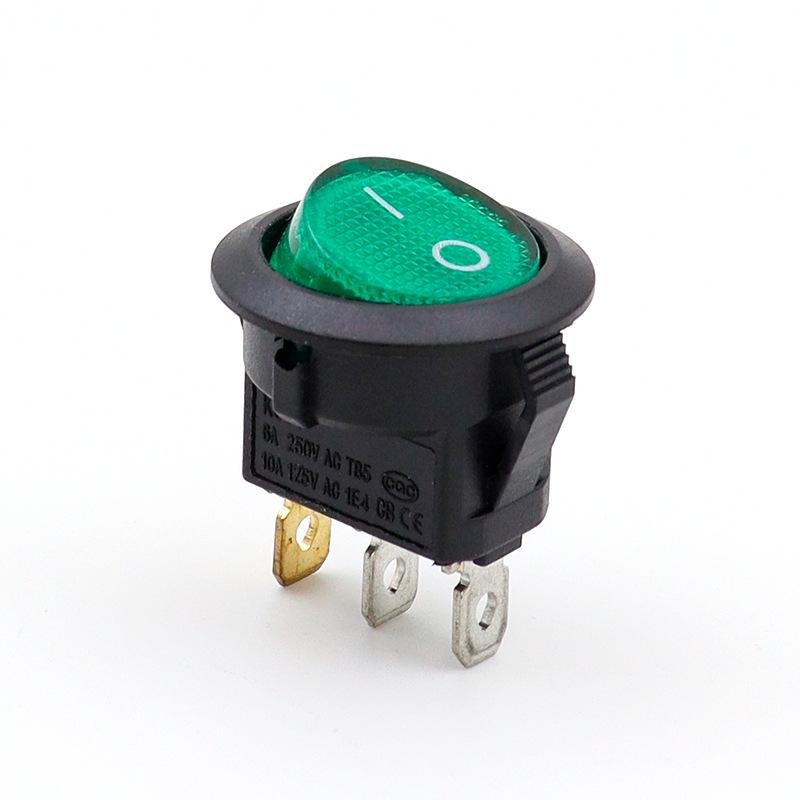 KCD1 Round 20mm Power Rocker Switch with Light, Multi-Position, 2/3/4 Pins